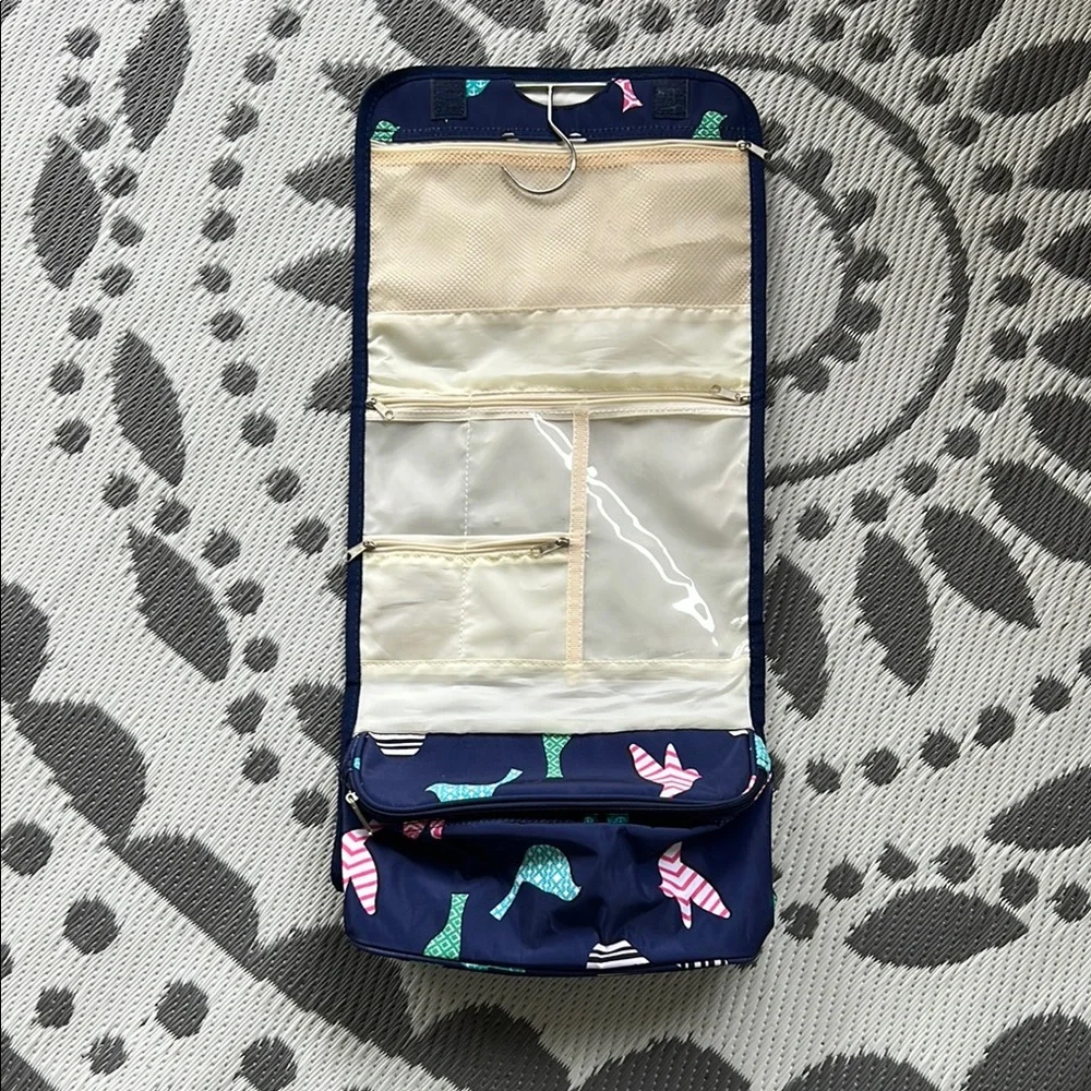 Navy Travel Organizer with Animal Print